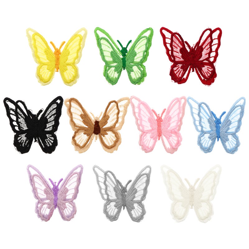 Butterflies Cloth Patches for Creative Embroidery and DIY Sewing Projects - Image 1