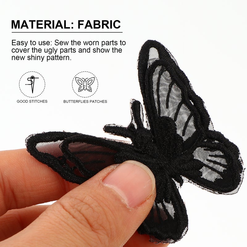 Butterflies Cloth Patches for Creative Embroidery and DIY Sewing Projects - Image 3