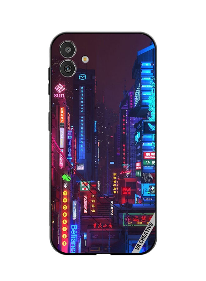 VR CREATIVE Protective Case Cover For Samsung Galaxy M13 5G Street Nights Design Multicolour - Image 1