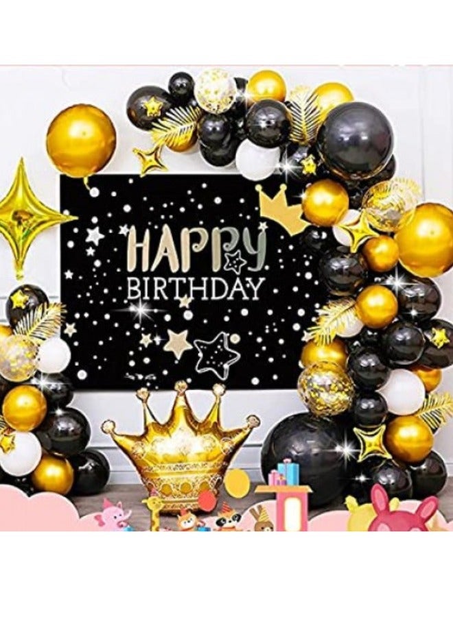 DecoLoral DECOR ME Black and Gold Theme Party Set - Image 1
