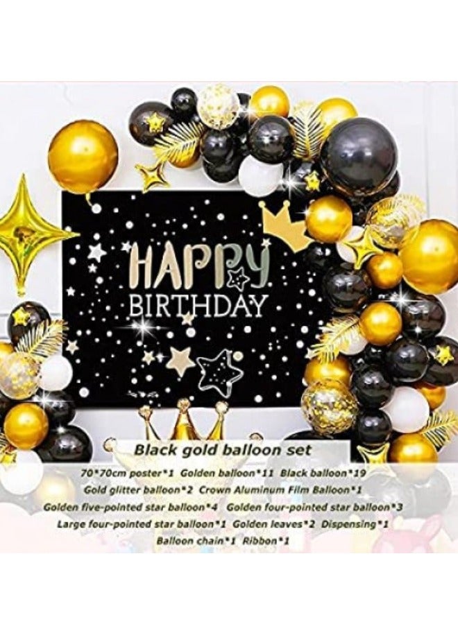 DecoLoral DECOR ME Black and Gold Theme Party Set - Image 2