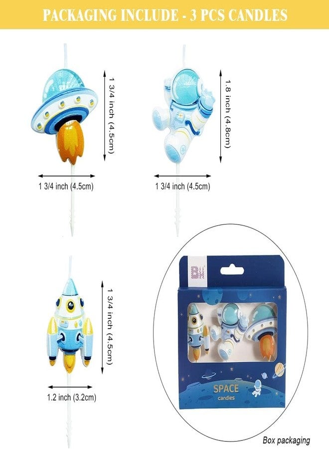 Partysanthe Out of Space Astronaut Theme Birthday Candle for Galaxy Space Astronaut Rocket Theme Party - Pack of 8pcs - Image 5