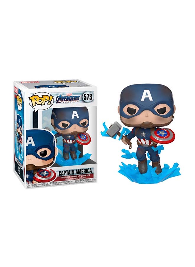 Funko - بوب! مارفل: المنتقمون نهاية اللعبة - كابتن أمريكا مع درع مكسور - Image 1