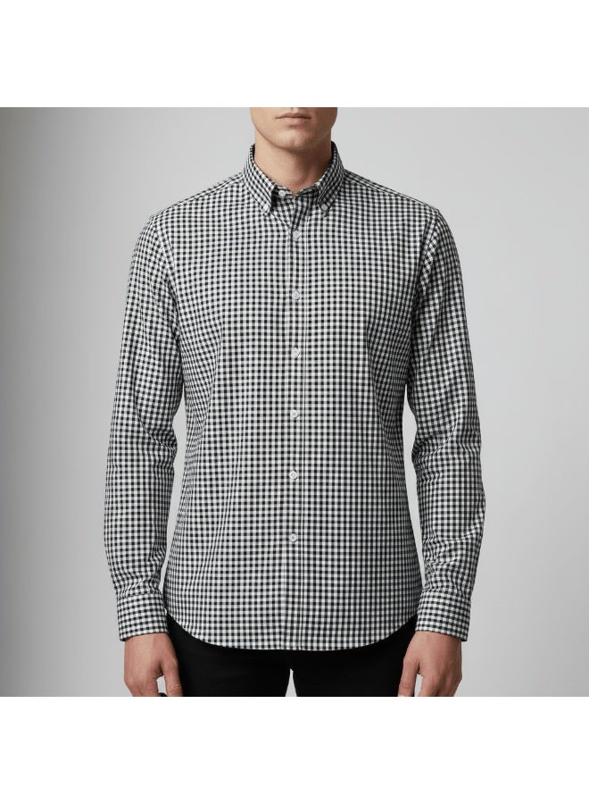 GIORDANO Men's Wrinkle-Free Long Sleeve Cotton Oxford Shirt - Image 1