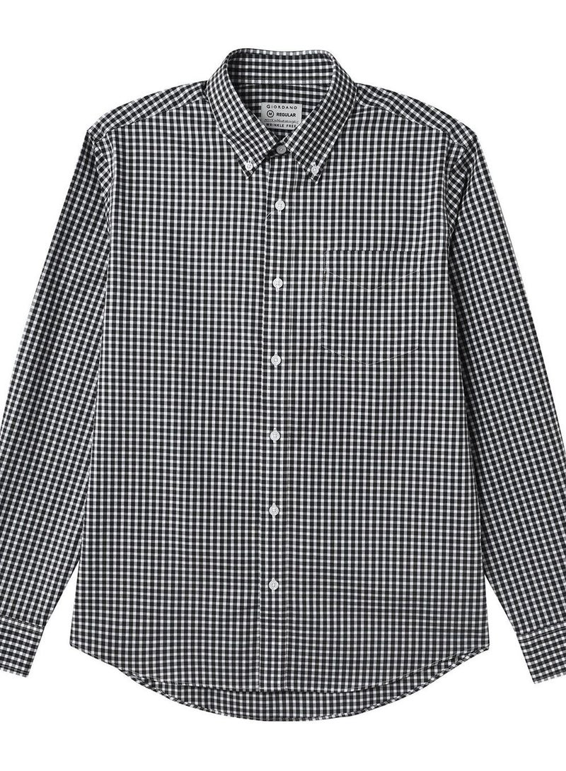 GIORDANO Men's Wrinkle-Free Long Sleeve Cotton Oxford Shirt - Image 2