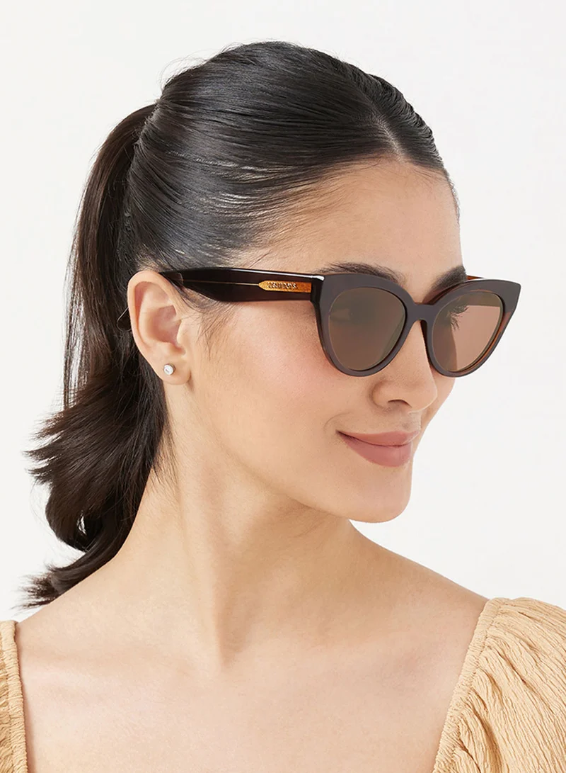 30Sundays Dusk,Women Sunglasses, Cat Eye Sunglasses, UV Protection: UV400 (Brown,Brown)