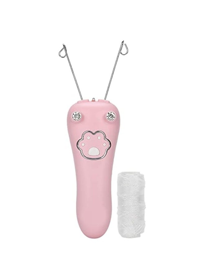 بروماس جهاز إزالة شعر الوجه بالخيط الكهربائي القابل لإعادة الشحن - وردي/أبيض - GW-9971 - Image 1