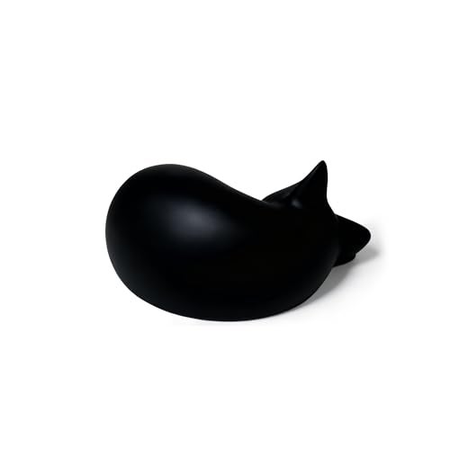 Benzoyl Sleeping Cat Urn for Ashes with Paw Print Kit, Capacity 0.5L, Carefully Handmade Resin Pet Urns for Cats, Thoughtful Pet Loss Gifts and Cat Memorial for Ashes Keepsake (Black) - Image 5