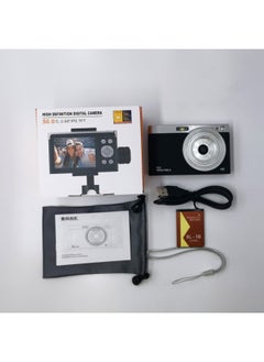 Generic High Definition Ccd Digital Camera Macaron Color Series Vintage Style Small Portable Student Party Traveling Video Camera-Body Color:C12 Black Standard  - Image 1