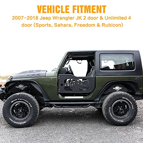 JROAD Soldier Front&Rear Inner Fender Liners Aluminum compatible with Jeep Wrangler 07-18 JK JKU Sports Sahara Rubicon 2/4-Door - Image 3