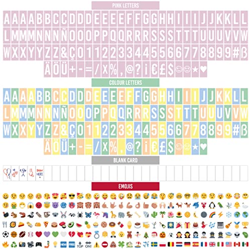 BONNYCO Pink Cinema Light Box with 400 Letters, Emojis, 2 Markers. Led Light Box Home Office and Room Decor, Cinema Led Sign Letters Board. Gifts for Women Girls Christmas Birthdays, Pink Decor - Image 4
