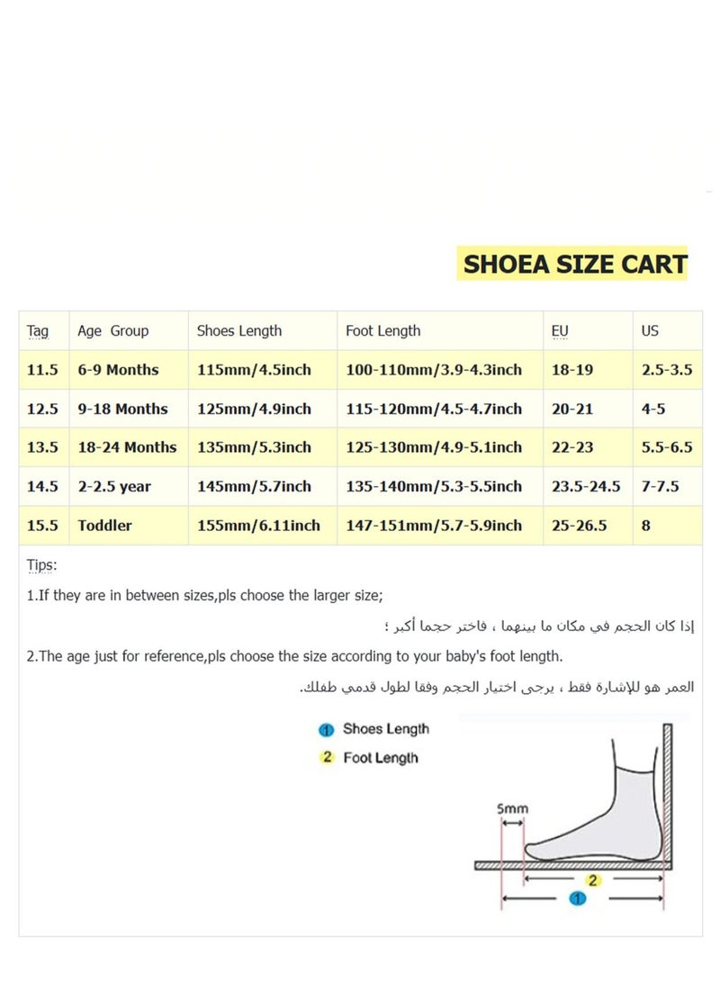 Trainers for Infant Toddler Boys Girls Shoes Breathable Mesh Soft Sole Lightweight Safer Non-Slip Toddler Sneakers Baby First Walking Shoes 6 - 36 Months  - Image 5