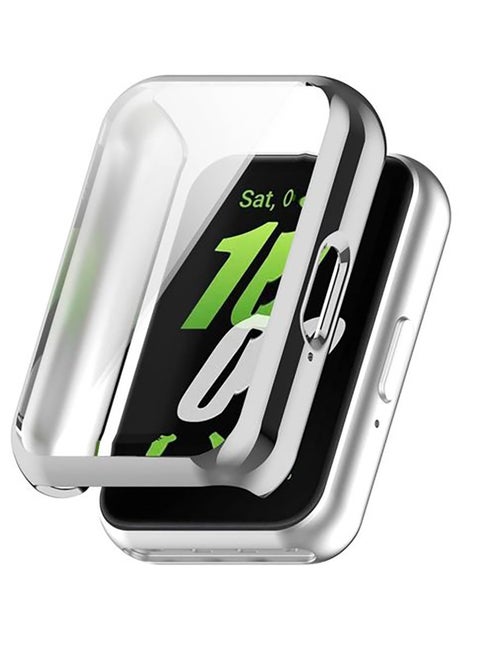 جراب حماية مدمج باسكرين لحماية شاشة سامسونج جالاكسي فيت 3 - فضي Samsung Galaxy Fit 3