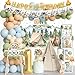 Fiesec One Happy Camper Birthday Decorations  100 PCs Camping 1st Party Supplies Set with Backdrop Balloon Garland Banner Box Cake Topper Crown First Birthday Poster - Image 4