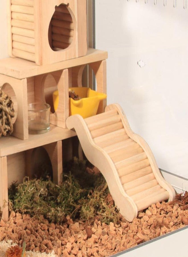 DEFKIYT Hamster Climbing Ladder, Gerbil Bridge Wooden Wavy Chinchilla Stairs for Syrian and Other Small Animals - Image 5