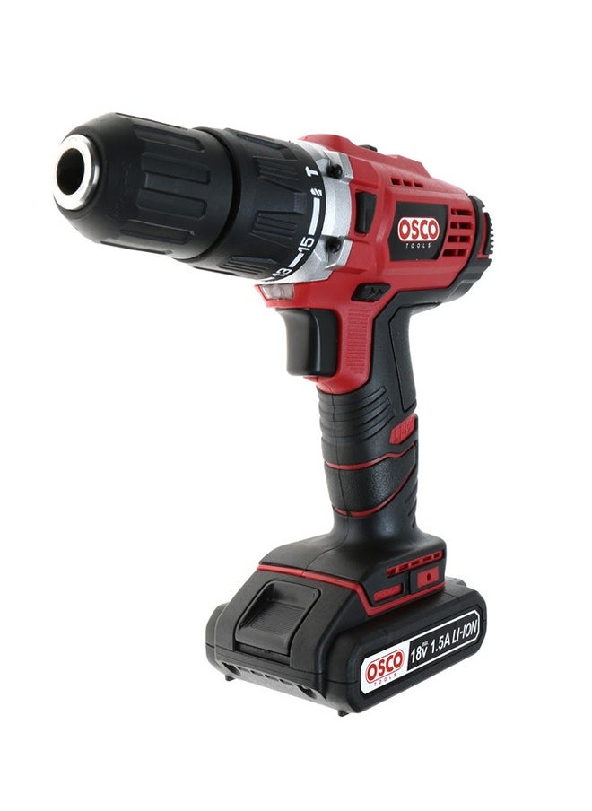 OSCO - Osco Li-Ion Cordless Drill 18 Volt 1.5 Amp - Two Battery - Image 1