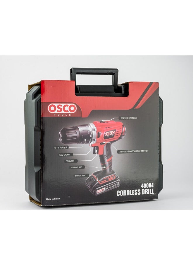 OSCO - Osco Li-Ion Cordless Drill 18 Volt 1.5 Amp - Two Battery - Image 1
