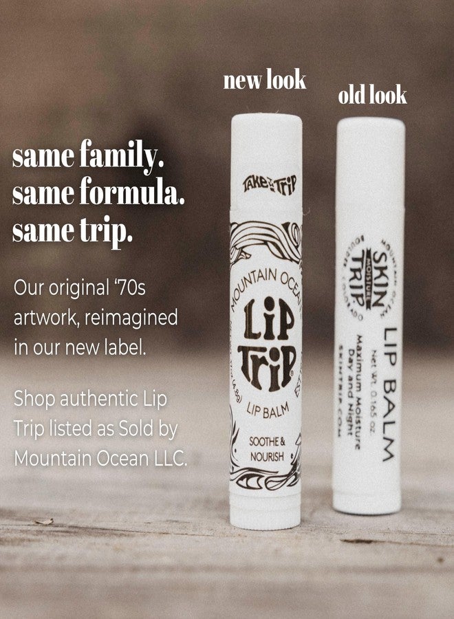 Mountain Ocean The Original Skin Trip Lip Balm, .17 Oz Tube (Pack of 12, Nourishing, Healing & Hydrating Lip Moisturizer, with Lanolin, Beeswax & Coconut Oil (New Look, Same Formula - Image 2