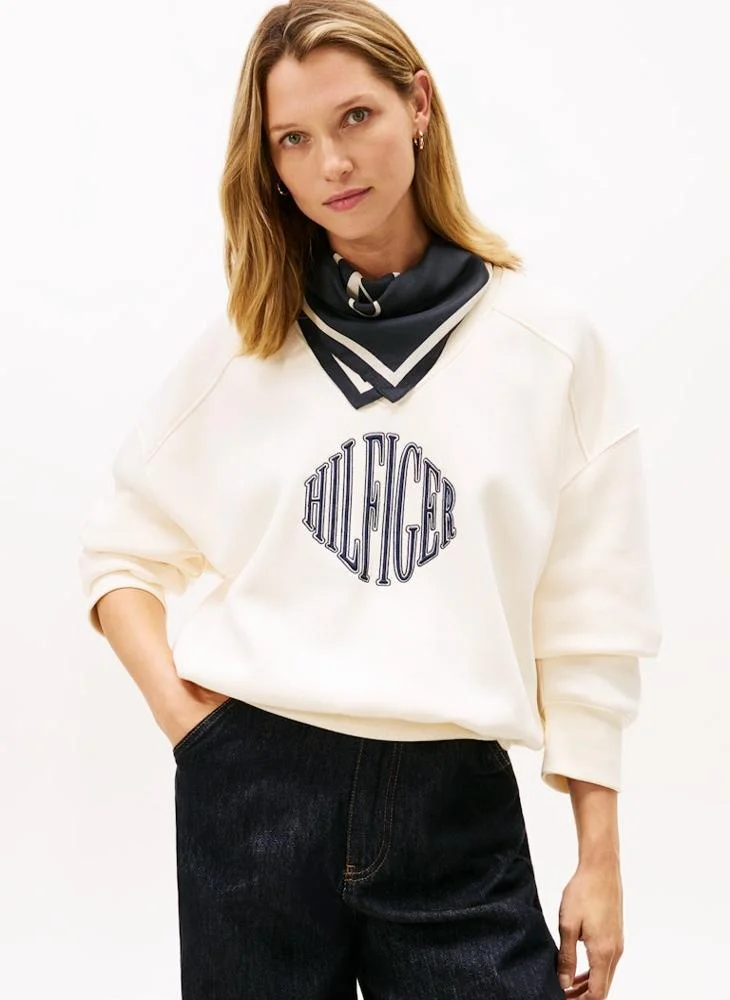 Graphic V Neck Sweatshirt