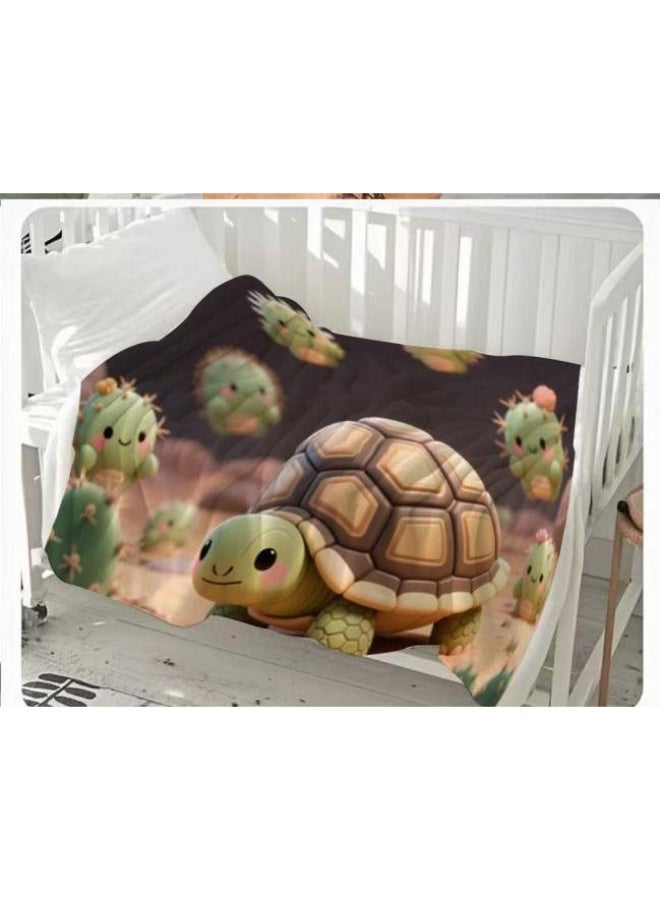 عام بطانية رقيقة من الفانيلا الكرتونية للأطفال والرضع (دافئة ومريحة، ومناسبة للنوم والألعاب) 70 سم * 100 سم - Image 2