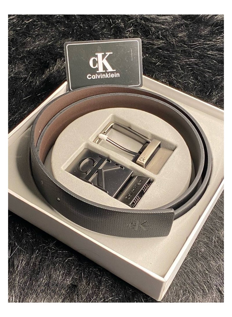 CALVIN KLEIN JEANS PLUS Calvin Klein Leather Double Face Belt