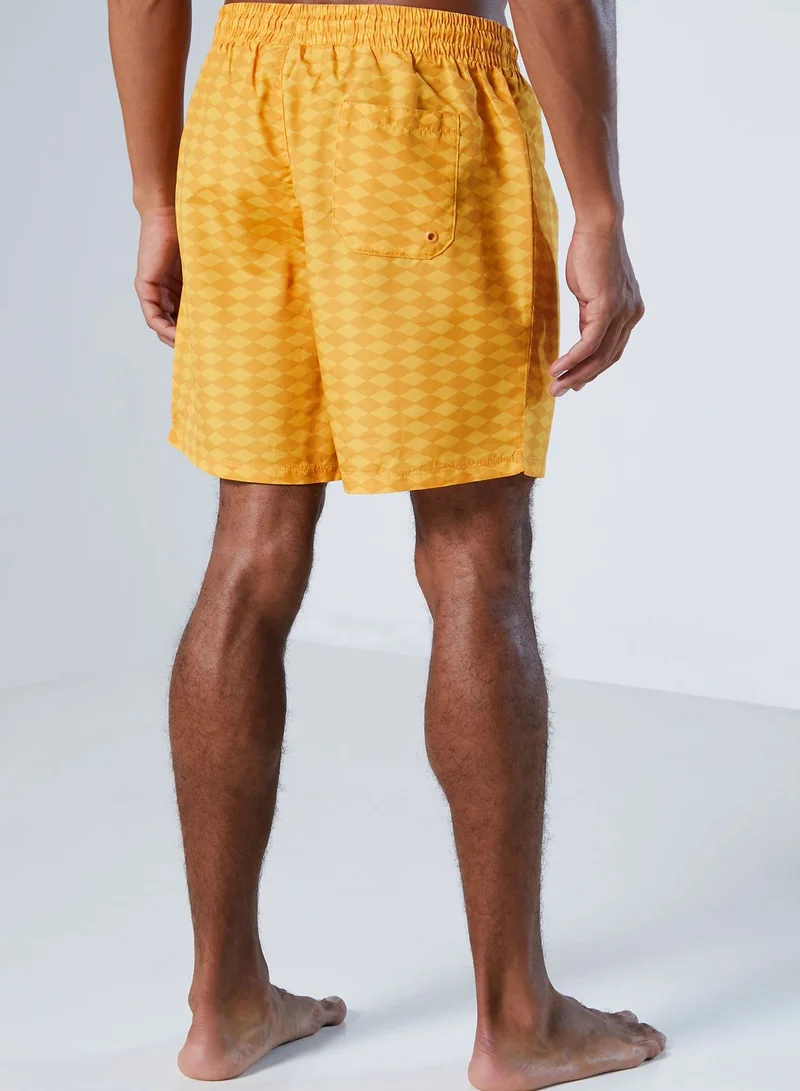 umbro Diamond Checkerboard Swim Shorts