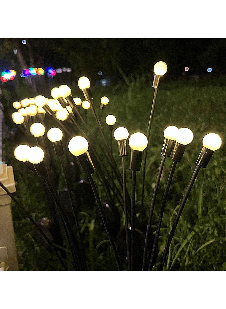 مصباح عشبة شمسي خارجي بإضاءة فراشة متحركة مع الرياح، مصباح LED خارجي للفناء والحديقة بمخزون مائي مقاوم للماء للزينة - Image 1