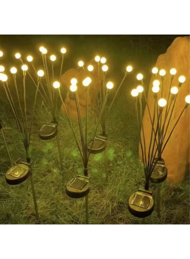 مصباح عشبة شمسي خارجي بإضاءة فراشة متحركة مع الرياح، مصباح LED خارجي للفناء والحديقة بمخزون مائي مقاوم للماء للزينة - Image 2