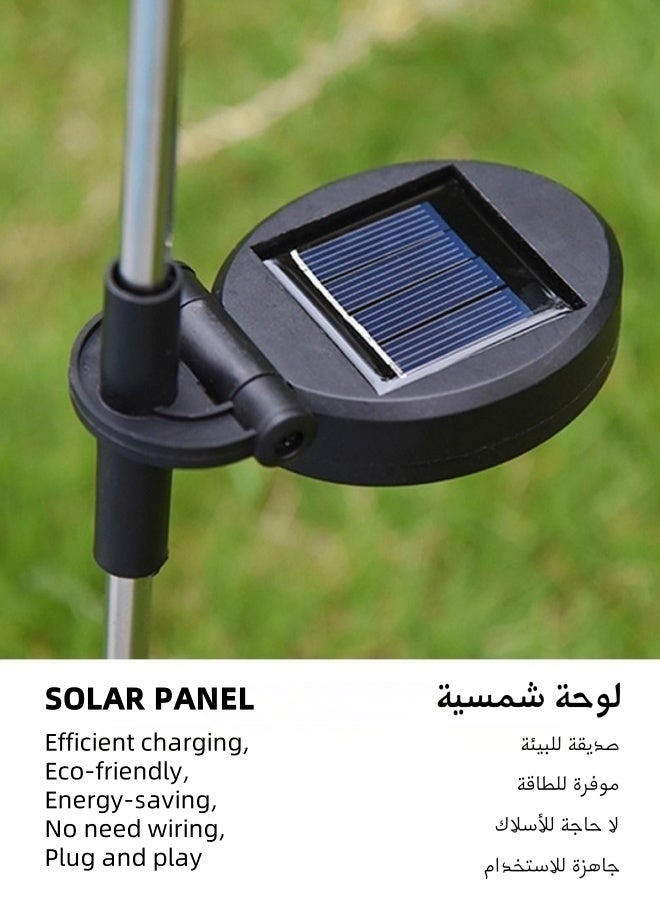 مصباح عشبة شمسي خارجي بإضاءة فراشة متحركة مع الرياح، مصباح LED خارجي للفناء والحديقة بمخزون مائي مقاوم للماء للزينة - Image 3