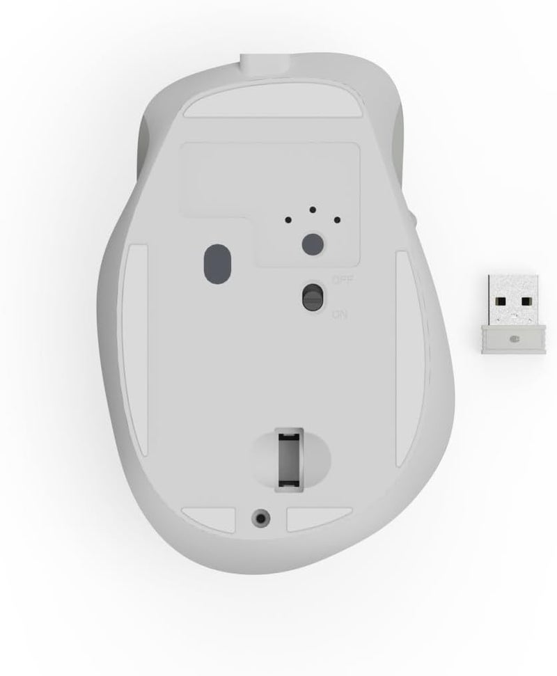 Hama Wireless Rechargeable Wireless Mouse with Battery, Ergonomic Shape, 6 Buttons, 800/1200/1600 DPI, AI Assistant, 2.4 GHz, Ideal as Computer Mouse, Laptop Mouse, White - Image 5