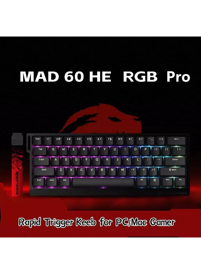 مادليونس لوحة مفاتيح الألعاب المغناطيسية MAD 60 HE - مفاتيح مغناطيسية بتقنية تأثير هول من نوع Amber Pro - معدل استجابة 8000 هرتز - معدل مسح 32 ألف - زمن استجابة 0.125 مللي ثانية - دقة 0.02 مم - وضع التشغيل السريع - Image 5