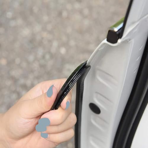 JVCV® U Shape Edge Trim Rubber Strip Seal Protector Anti-Scratch Anti-Collision Heavy Duty Door Edge Guard Protector for Cars Door Guards for Most Cars - 5 Mtrs (Black) - Image 2