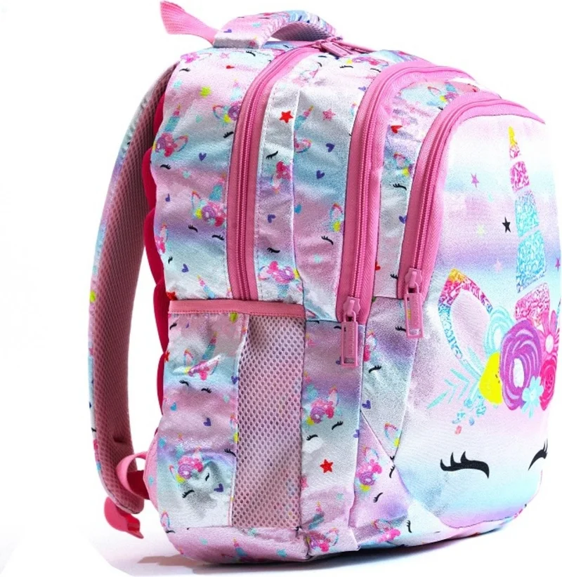 Esbuik New Season Lunchbox and Pen Holder Gift Orthopedic - Unicorn Patterned 3-Piece School Bag Set