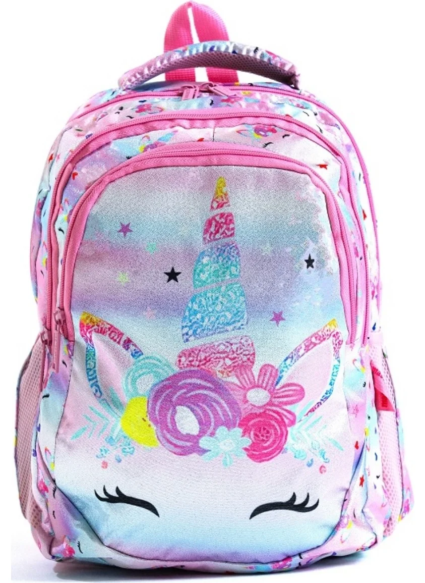 Esbuik New Season Lunchbox and Pen Holder Gift Orthopedic - Unicorn Patterned 3-Piece School Bag Set