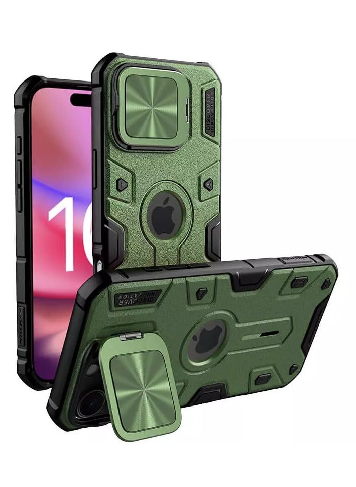 Nillkin Nillkin CamShield Armor Pro Magnetic Camera Protective Case for Apple iPhone 16 Pro Max (2024) - Green, Premium Protection with Magnetic Lens Cover  - Image 2
