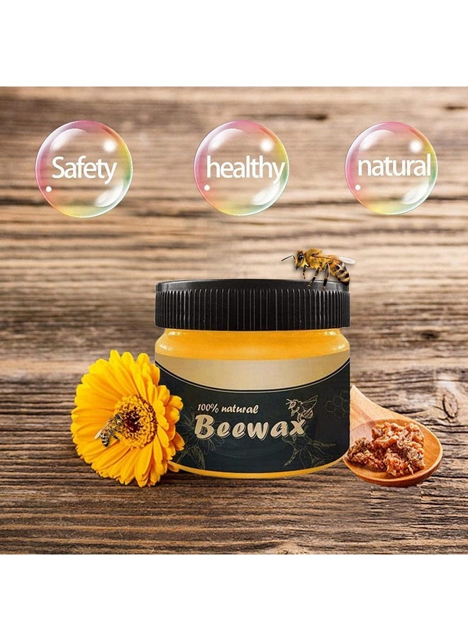 Pelikas Wood Seasoning Bee Wax With Spounges Natural Traditional Beeswax Polish Wood Furniture Polish And Cleaner For Wood For Furniture To Beautify & Protect (Beewax Furniture Polish Cream)  - Image 2