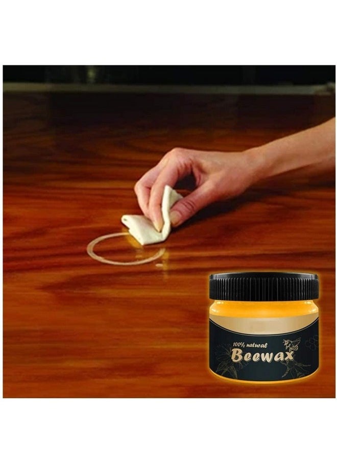 Pelikas Wood Seasoning Bee Wax With Spounges Natural Traditional Beeswax Polish Wood Furniture Polish And Cleaner For Wood For Furniture To Beautify & Protect (Beewax Furniture Polish Cream)  - Image 3