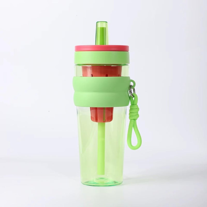 LIMVON 32oz Reusable Water Bottle Tumbler with Lid & Straw – Leakproof Sports Cup for Gym, Fitness & Travel, Portable Shaker for Coffee, Juice & Iced Beverages (Light Green) - Image 1