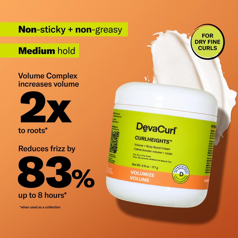 DevaCurl CurlHeights Volume + Body Boost Cream, 6 oz - Image 2