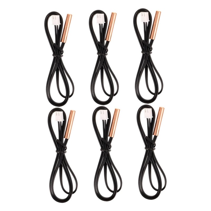 Unomor 6Pcs Copper Head AC Temperature Sensor Thermistor for Air Conditioner Replacement and Monitoring Quick Installation - Image 1