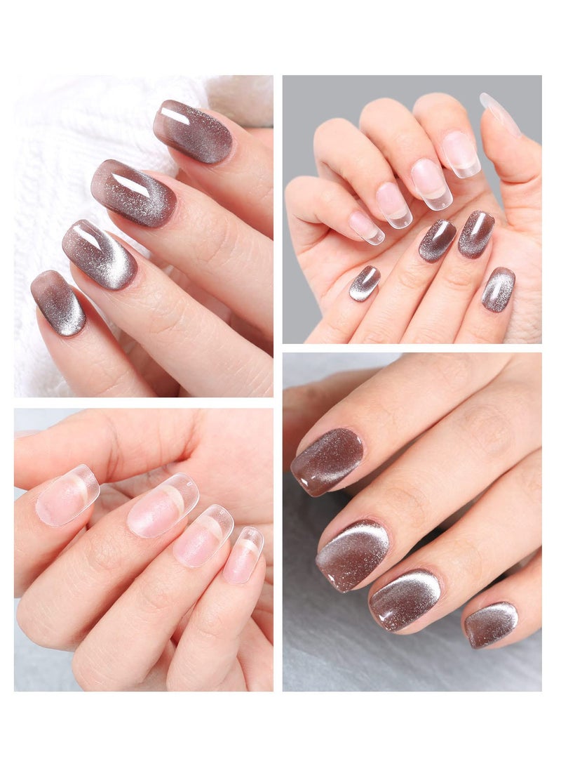 brunson Matte Soft Gel Tips No File Needed Full Cover False Nails Clear Acrylic and Strong Tips for Press-On Extension 12 Sizes 550 Pieces Soft Gel Tips Medium Round Square C-Curved Clear Nail Tips - Image 4