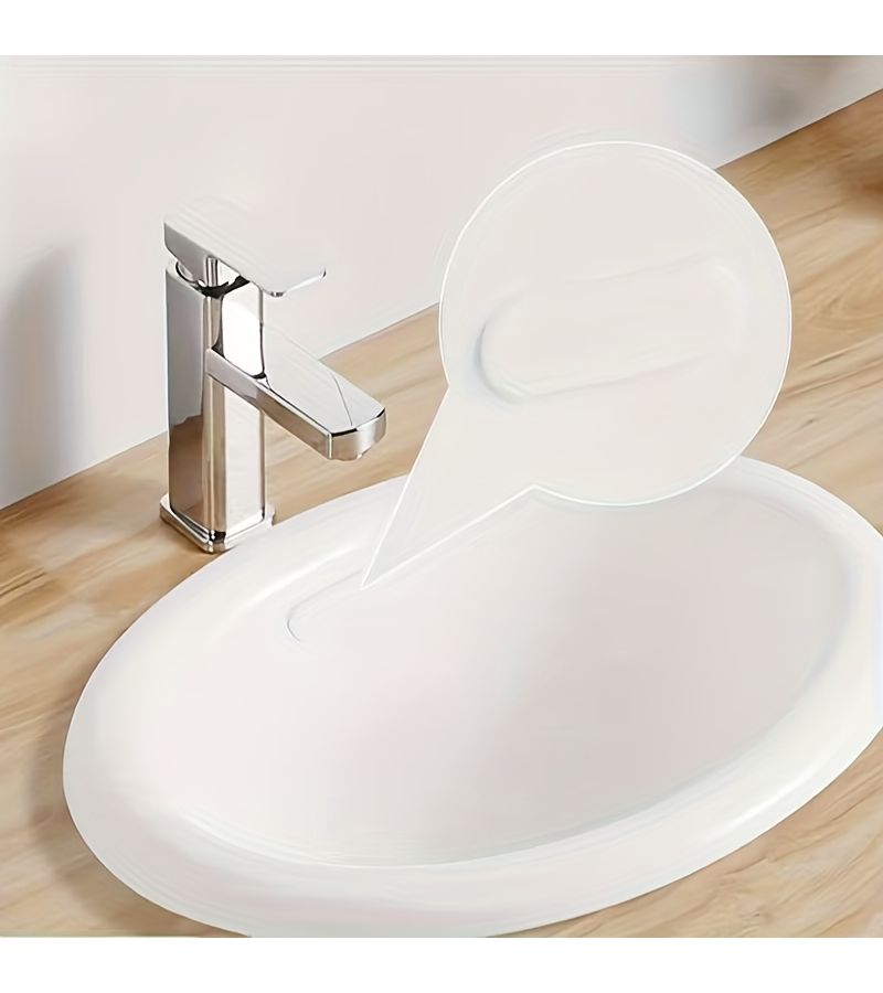 4pcs Oval Silicone Sink Hole Covers White Strip Flexible Drain Plugs For Kitchen Bathroom Bathtub - Image 4