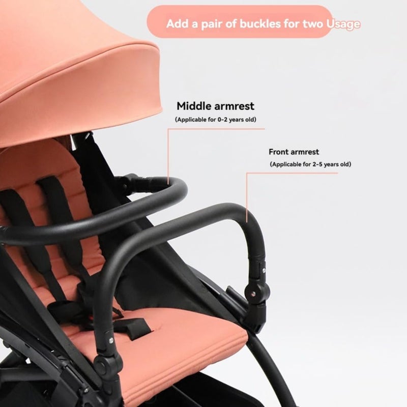 Baby stroller extended foot drag armrest universal armrest extended pedal umbrella car guardrail armrest  black - Image 3