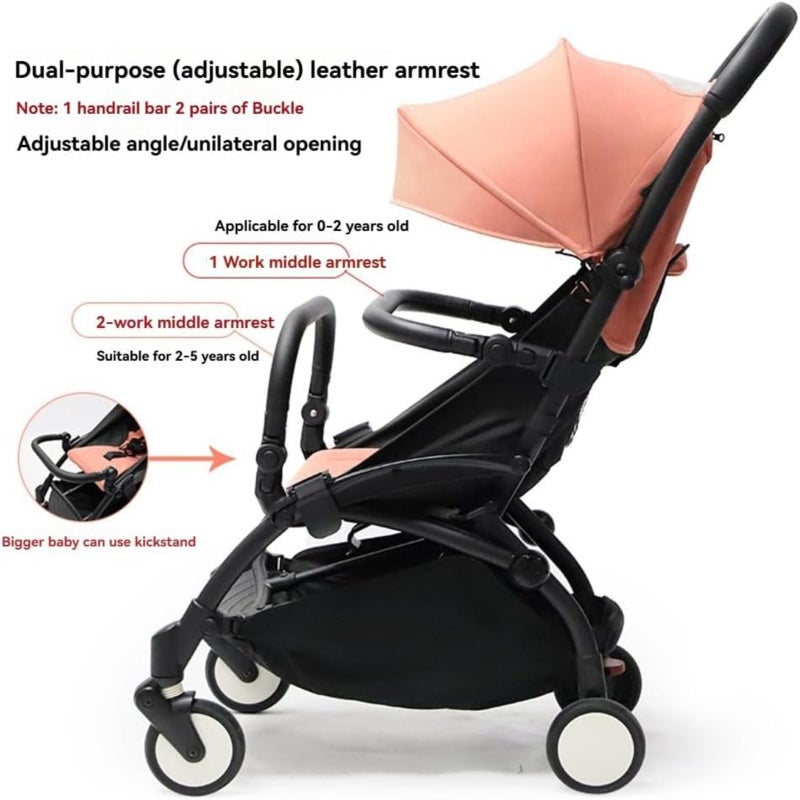 Baby stroller extended foot drag armrest universal armrest extended pedal umbrella car guardrail armrest  black - Image 2