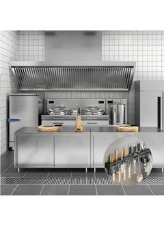 Arabest Kitchen Wall Mount Utensil Rack, Cookware Cutlery Holder Utensil Wall Organizer for Spoons, Knives, Forks, Chopsticks(Black)  - Image 5