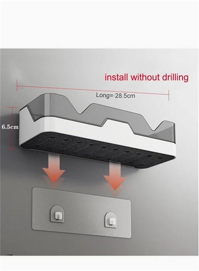 WinHolder Shower Caddy Adhesive Shower Shelf for Bathroom 2 Pack: Premium Wall Mount Bathroom Organizer Shelf - No Drilling Corner Sower Organizer - Upgraded Rustproof Kitchen Storage Rack - Image 3