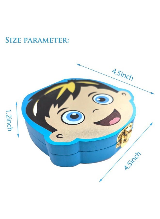 PAMBO Baby Tooth Fairy Box, First Tooth Keepsake Box for Kids - Wooden Tooth Holder & Storage Gift Box for Boys - Image 4
