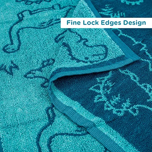 Mee Mee Bamboo Cotton Premium Baby Washcloth, Extra Soft, Quick Absorbent, Reusable, Dino Print, Green (1 Pack) - Ideal for Newborns, Kids, Toddlers, Infants - Image 5