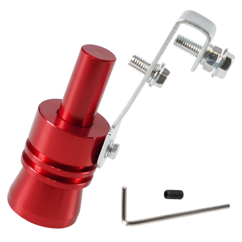 YIUIY Universal Turbo Sound Pipe Whistle Muffler Sounder Simulator Tailpipe Noise Sound Enhancer Compatible with Truck Motorcycle Cars Dirt Bike and ScooterXL Red - Image 2
