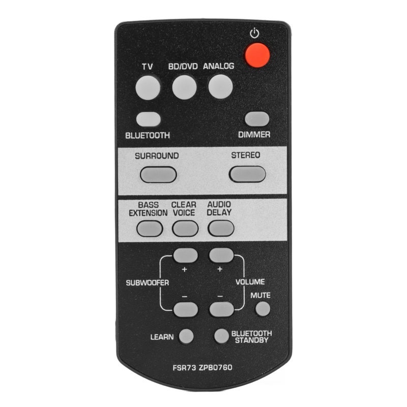Soundbar Remote Control FSR73 ZPB0760 Bluetooth Bar Speaker Remote - Durable ABS Material Replacement for ATS1050 SRT700 YAS105 Home Theater Speaker System - Image 1
